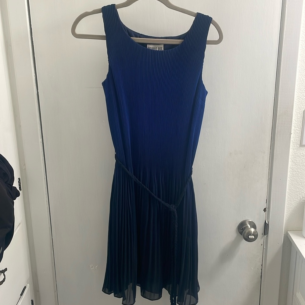 Robbie bee blue dress with belt size 10